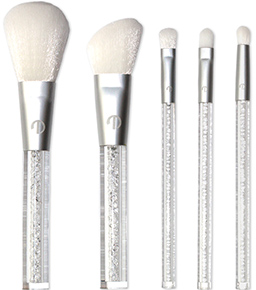makeup brushes with crystal filled handles