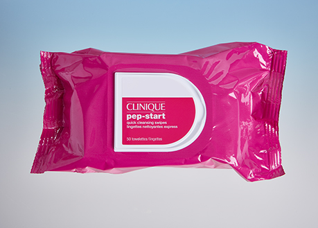 cosmetic wipes pink packaging