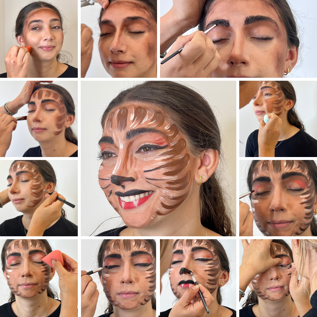 How To Create a Theatrical Cat Halloween Look Using Face Paint and ...