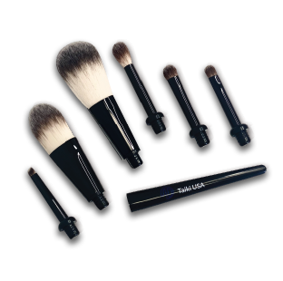 Portable Brush Set, one handle with multiple heads